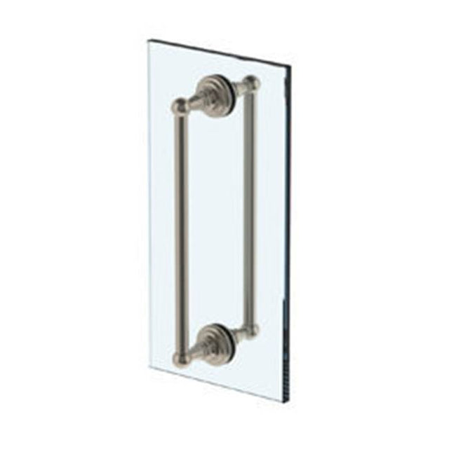 Watermark - Rochester 12'' double shower door pull/ glass mount towel bar - Vintage Copper
