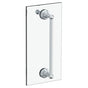 Watermark - Rochester 12'' shower door pull with knob/ glass mount towel bar with hook - Vintage Copper