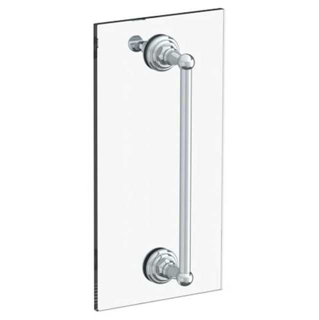 Watermark - Rochester 24'' shower door pull with knob/ glass mount towel bar with hook - Vintage Copper