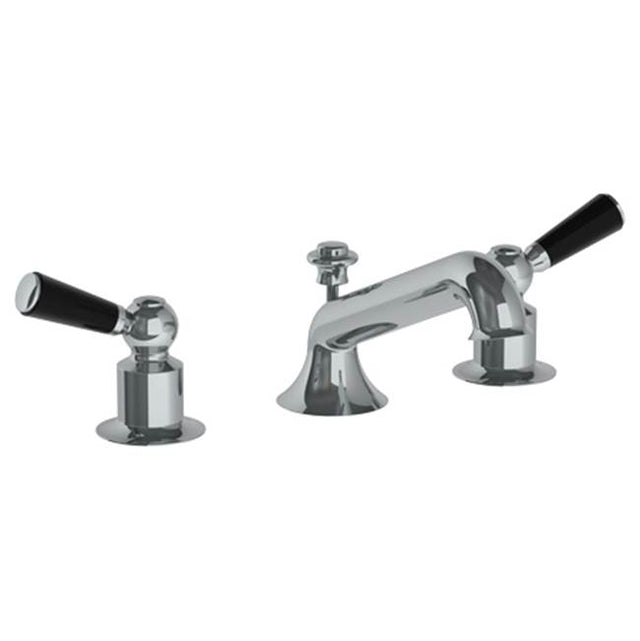 Watermark - Deck Mounted 3 Hole Lavatory Set (shown with optional black handle inserts) - Vintage Copper
