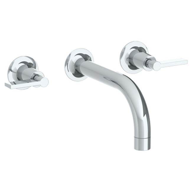 Watermark - Wall Mounted 3 Hole Lavatory Set with 7 1/2'' CTC Spout - Vintage Brass