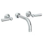 Watermark - Wall Mounted 3 Hole Lavatory Set with 7 1/2'' CTC Spout - Vintage Copper