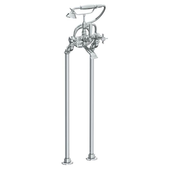 Watermark - Floor Standing Bath Set with Hand Shower - Vintage Copper
