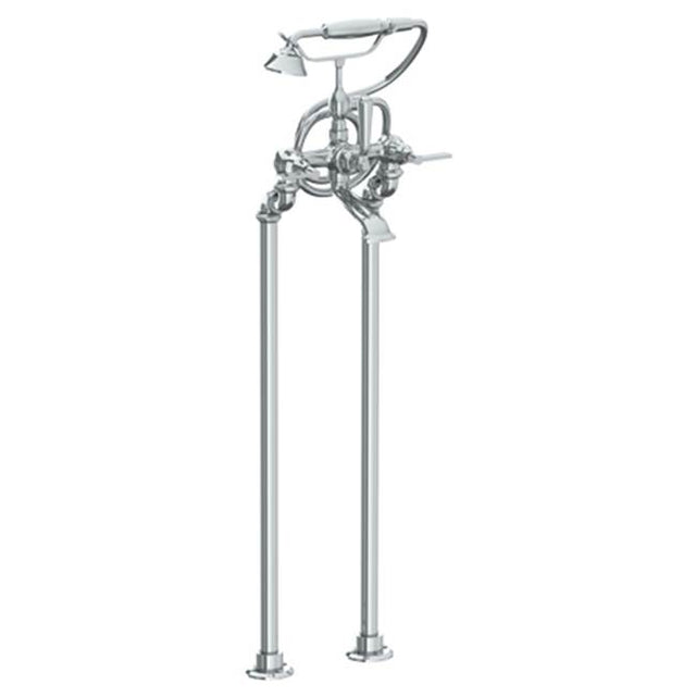 Watermark - Floor Standing Bath Set with Hand Shower - Vintage Copper
