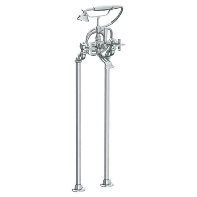 Watermark - Floor Standing Bath Set with Hand Shower - Vintage Copper