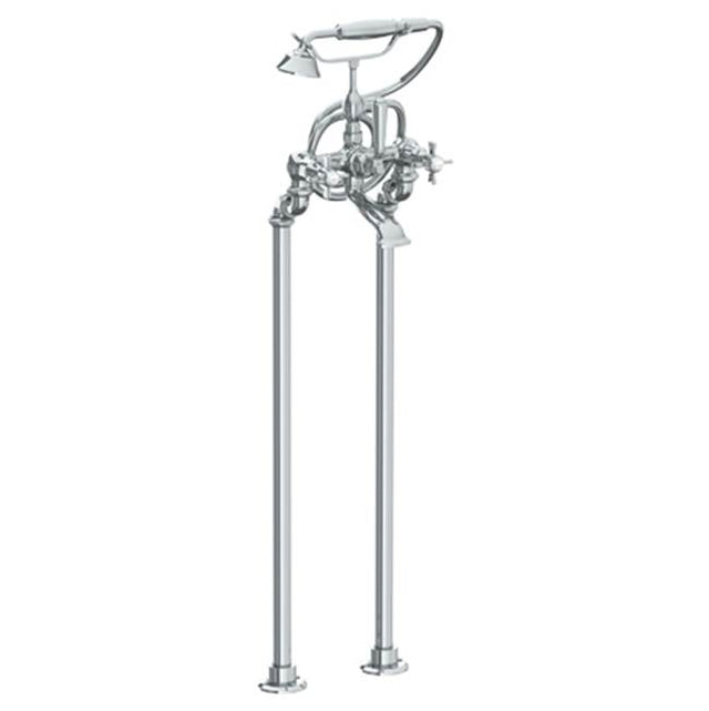 Watermark - Floor Standing Bath Set with Hand Shower - Vintage Copper