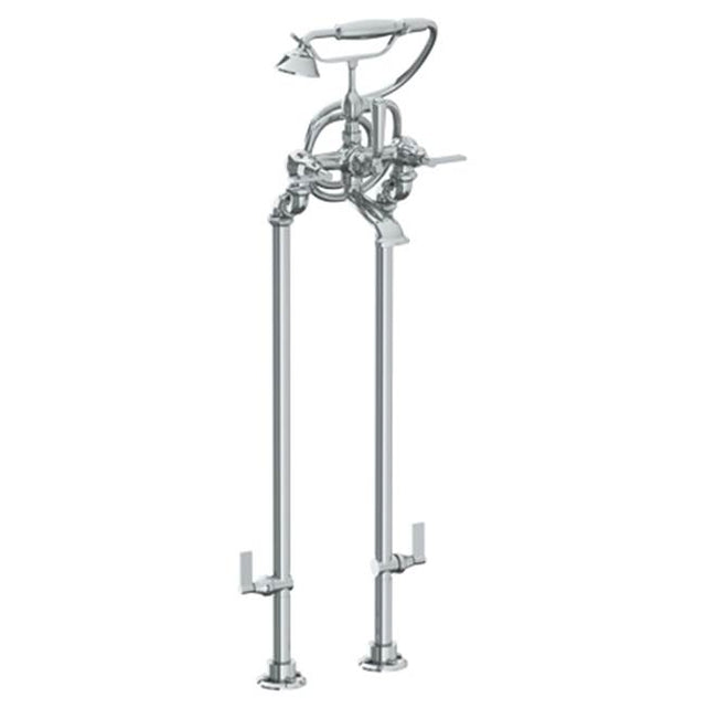 Watermark - Floor Standing Bath Set with Hand Shower and Shut-Off Valves - Vintage Copper