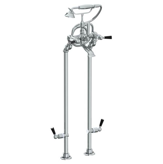 Watermark - Floor Standing Bath Set with Hand Shower and Shut-Off Valves - Vintage Copper