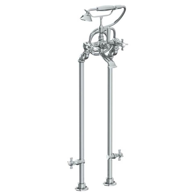 Watermark - Floor Standing Bath Set with Hand Shower and Shut-Off Valves - Vintage Copper