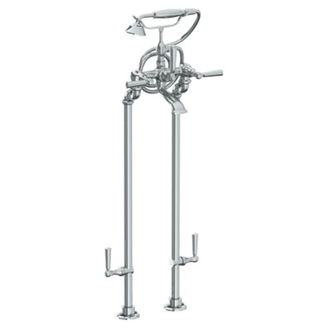 Watermark - Floor Standing Bath Set with Hand Shower and Shut-Off Valves - Vintage Copper