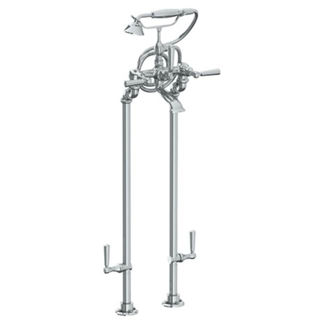 Watermark - Floor Standing Bath Set with Hand Shower and Shut-Off Valves - Vintage Copper
