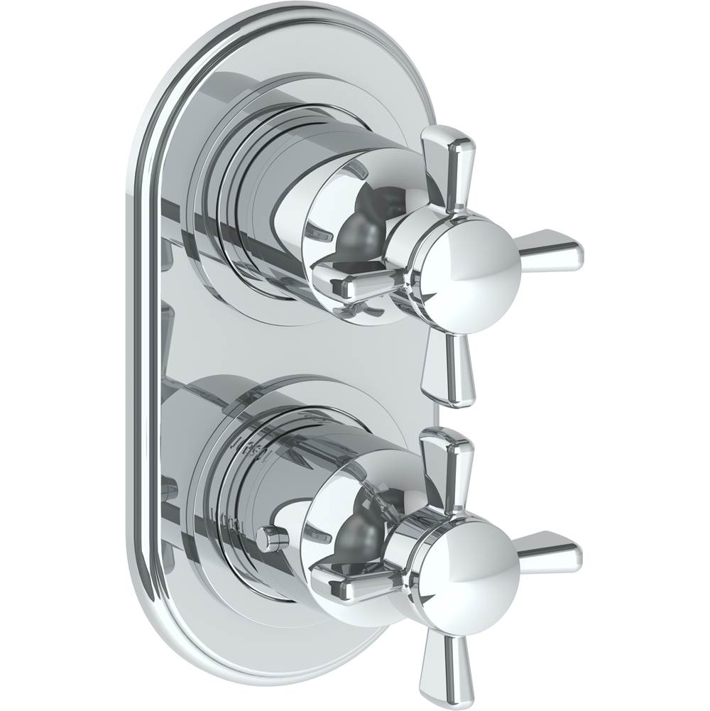 Watermark - Wall Mounted Mini Thermostatic Shower Trim with built-in control, 3 1/2'' - Vintage Copper