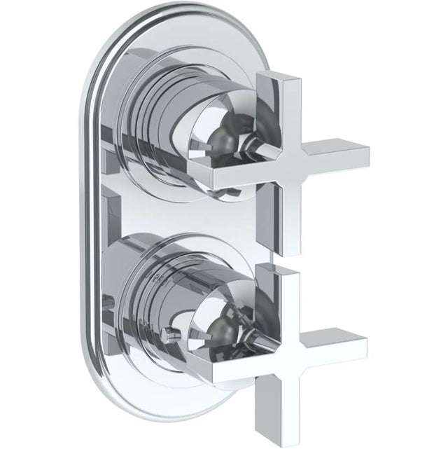 Watermark - Wall Mounted Mini Thermostatic Shower Trim with built-in control, 3 1/2'' - Vintage Copper