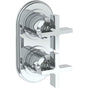 Watermark - Wall Mounted Mini Thermostatic Shower Trim with built-in control, 3 1/2'' - Vintage Copper