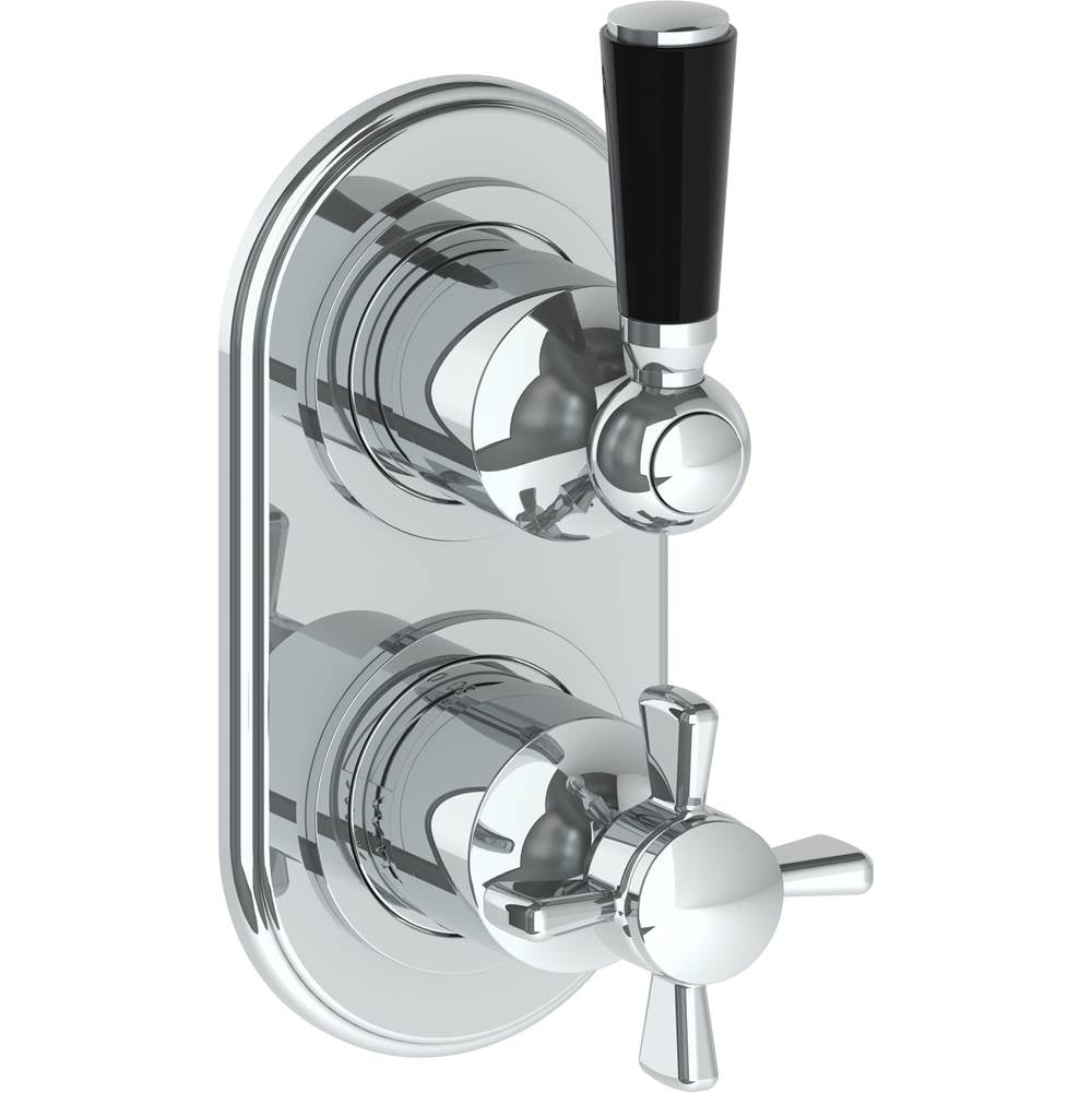 Watermark - Wall Mounted Mini Thermostatic Shower Trim with built-in control, 3 1/2'' - Vintage Copper