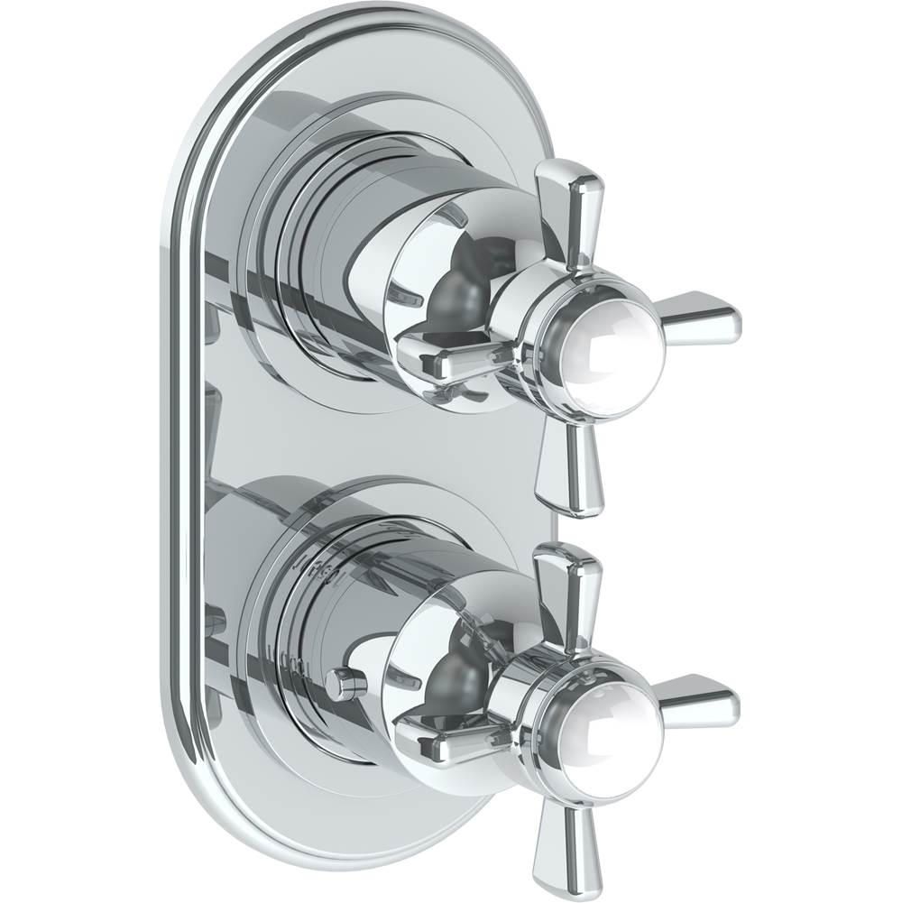 Watermark - Wall Mounted Mini Thermostatic Shower Trim with built-in control, 3 1/2'' - Vintage Copper