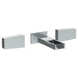 Watermark - Wall Mounted 3 Hole Waterfall Lavatory Set with 7 1/8'' OA Spout - Vintage Copper