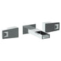 Watermark - Wall Mounted 3 Hole Waterfall Lavatory Set with 7 1/8'' OA Spout - Vintage Copper