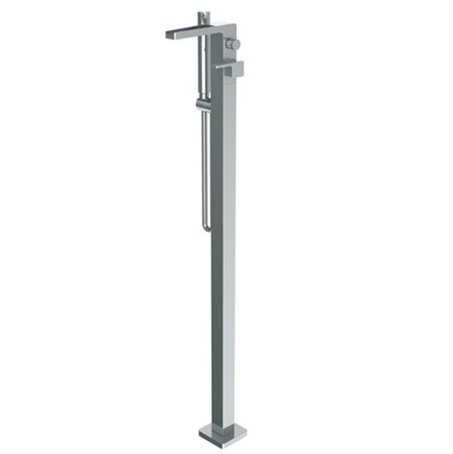 Watermark - Single Hole Floor Standing Waterfall Bath Set with Hand Shower - Vintage Copper