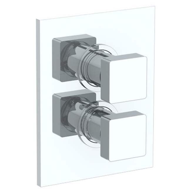 Watermark - Wall Mounted Thermostatic Shower Trim with built-in control, 6 1/4'' X 8'' - Vintage Copper