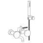 Watermark - Wall Mounted Exposed Bath Set with Hand Shower - Vintage Copper