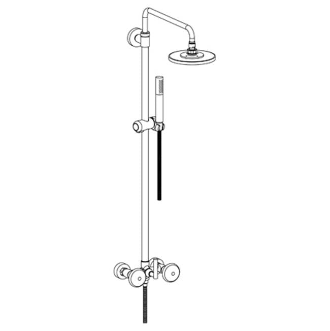 Watermark - Wall Mounted Exposed Shower with Hand Shower - Vintage Copper