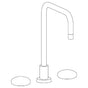 Watermark - Deck Mounted 3 Hole Square Top Kitchen Faucet - Vintage Copper
