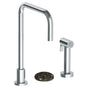 Watermark - Deck Mounted 3 Hole Square Top Kitchen Set -  Includes Side Spray - Vintage Copper