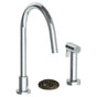 Watermark - Deck Mounted 3 Hole Gooseneck Kitchen Set -  Includes Side Spray - Vintage Copper