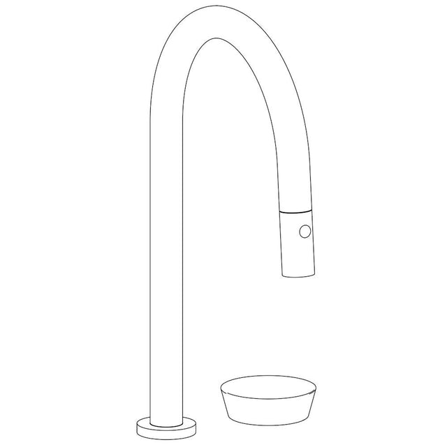 Watermark - Deck Mounted 2 Hole Gooseneck Kitchen Faucet with Pull Down Spray - Vintage Copper
