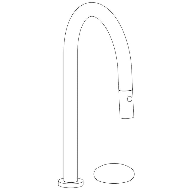 Watermark - Deck Mounted 2 Hole Gooseneck Kitchen Faucet with Pull Down Spray - Vintage Copper