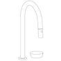 Watermark - Deck Mounted 2 Hole Gooseneck Kitchen Faucet with Pull Down Spray - Vintage Copper