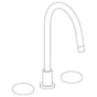 Watermark - Deck Mounted 3 Hole Gooseneck Kitchen Faucet - Vintage Copper