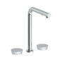 Watermark - Deck Mounted 3 Hole Square Top Kitchen Faucet with Pull Out Spray - Vintage Copper