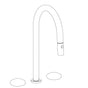 Watermark - Deck Mounted 3 Hole Gooseneck Top Kitchen Faucet with Pull Down Spray - Vintage Copper
