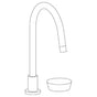 Watermark - Deck Mounted 2 Hole Gooseneck Kitchen Faucet - Vintage Copper