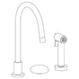 Watermark - Deck Mounted 3 Hole Gooseneck Kitchen Set -  Includes Side Spray - Vintage Copper