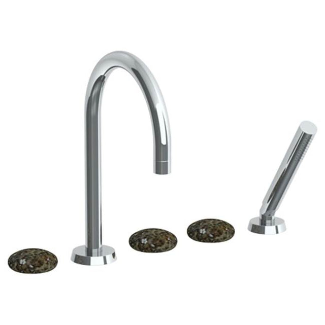 Watermark - Deck Mounted 5 hole Gooseneck Bath set - Vintage Copper