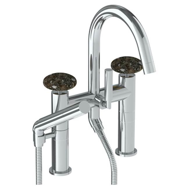Watermark - Deck Mounted Exposed Gooseneck Bath Set with Hand Shower - Vintage Copper