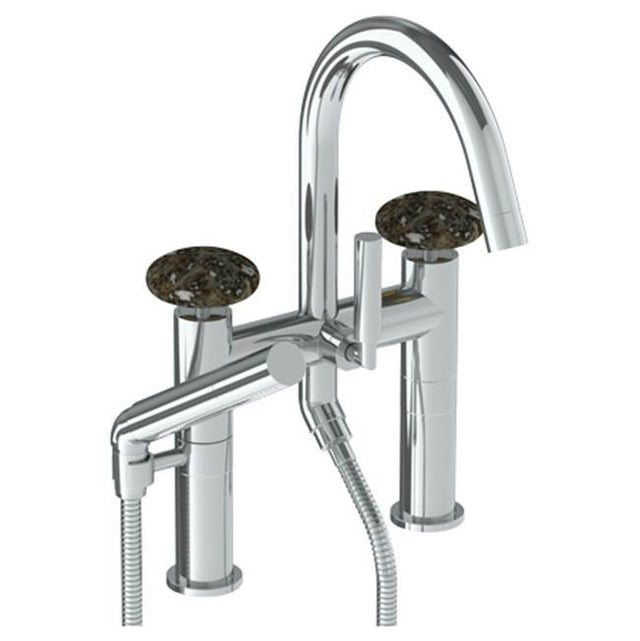 Watermark - Deck Mounted Exposed Gooseneck Bath Set with Hand Shower - Vintage Copper