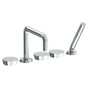 Watermark - Deck Mounted 5 hole Square Bath set - Vintage Copper