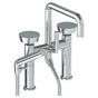 Watermark - Deck Mounted Square Exposed Bath Set with Hand Shower - Polished Natural Brass