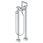 Watermark - Floor Standing Square Bath set with Volume Hand Shower - Vintage Copper