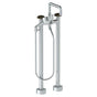 Watermark - Floor Standing Square Bath set with Volume Hand Shower - Vintage Copper