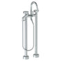 Watermark - Floor Standing Gooseneck Bath Set with Slim Hand Shower - Vintage Copper