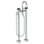 Watermark - Floor Standing Gooseneck Bath Set with Slim Hand Shower - Vintage Copper