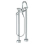 Watermark - Floor Standing Gooseneck Bath Set with Volume Hand Shower - Vintage Copper
