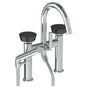 Watermark - Deck Mounted Exposed Gooseneck Bath Set with Hand Shower - Vintage Copper