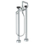 Watermark - Floor Standing Square Bath set with Volume Hand Shower - Vintage Copper