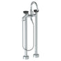 Watermark - Floor Standing Gooseneck Bath Set with Slim Hand Shower - Vintage Copper